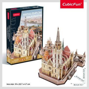   3D-puzzle-Mátyás templom és Halászbástya-176db-os CubicFun