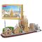 3D puzzle City Line Barcelona-186db-os CubicFun