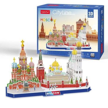 3D puzzle City Line Moszkva-204db-os CubicFun