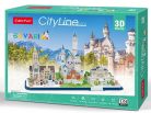 3D puzzle City Line Németország-178db-os CubicFun