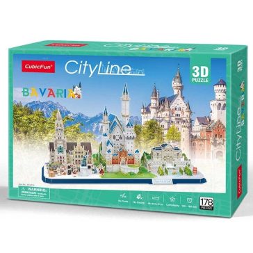 3D puzzle City Line Németország-178db-os CubicFun