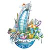 CubicFun 3D puzzle Persel-y Dubai híres helyszínei 57 db-os