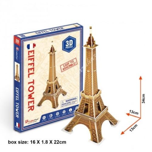 3D puzzle mini Eiffel torony-20db-os CubicFun