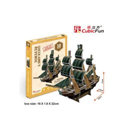   3D puzzle mini Queen Anne's Revenge kalózhajó-24db-os CubicFun