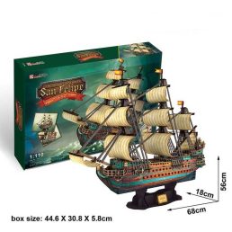 3D puzzle San Felipe  hajó-248db-os CubicFun