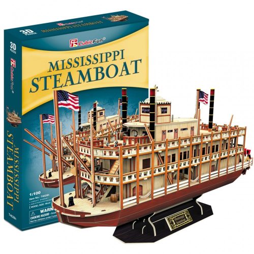 3D puzzle Mississippi Steamboat hajó-142 db-os CubicFun