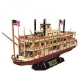 3D puzzle Mississippi Steamboat hajó-142 db-os CubicFun