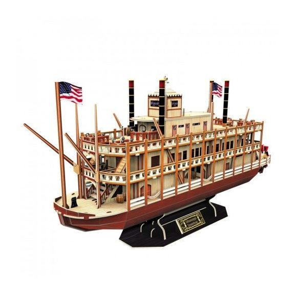 3D puzzle Mississippi Steamboat hajó-142 db-os CubicFun