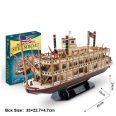 3D puzzle Mississippi Steamboat hajó-142 db-os CubicFun