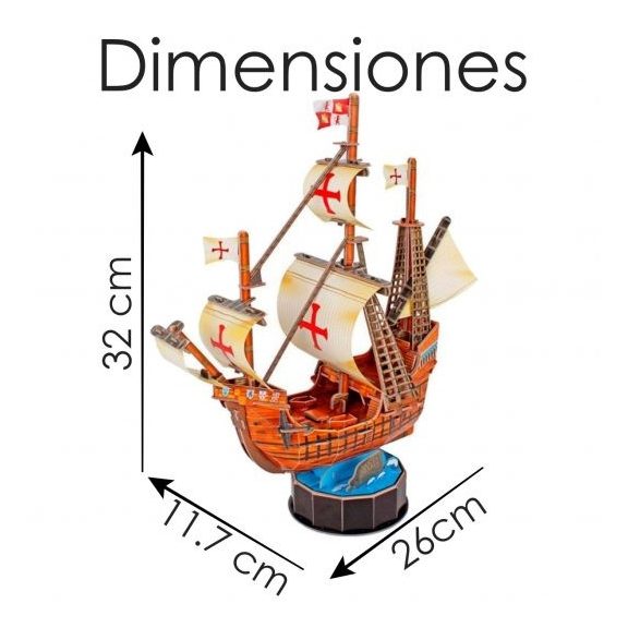 3D puzzle Santa Maria-93db-os CubicFun