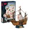 3D puzzle Santa Maria hajó-204db-os CubicFun