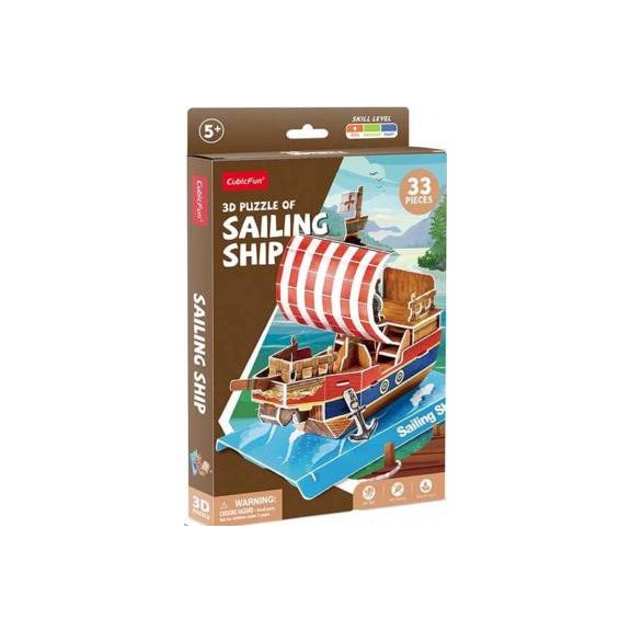 3D puzzle mini vitorláshajó- 33db-os