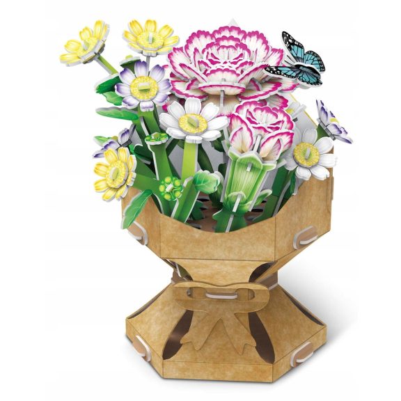 3D puzzle - virágcsokor -134db-os