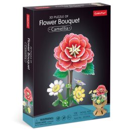 3D puzzle kamélia virágcsokor- 109 db-os