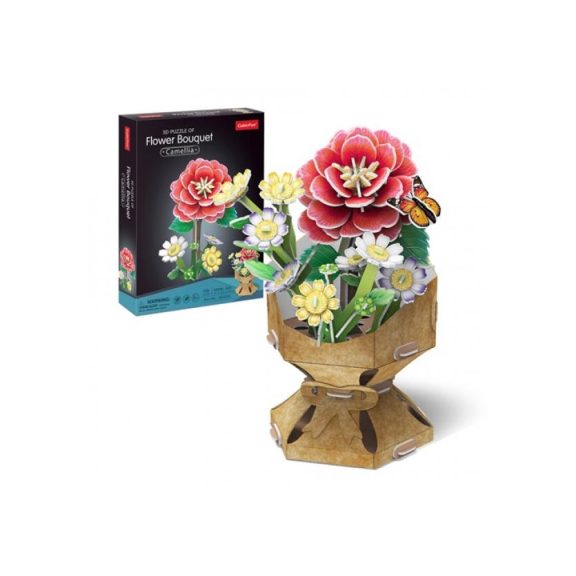 3D puzzle kamélia virágcsokor- 109 db-os