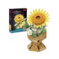 3D puzzle  napraforgó és réti virágok- 102 db-os