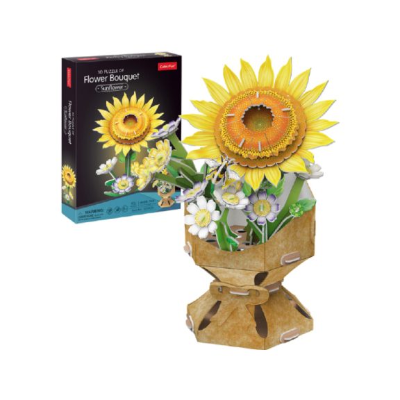 3D puzzle  napraforgó és réti virágok- 102 db-os