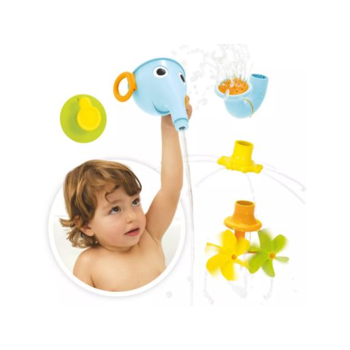 Mókás elefántos tölcsér fürdőjáték (kék) Yookidoo