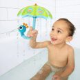   Vízzel tölthető páva esernyő fürdőjáték zöld és lila színben