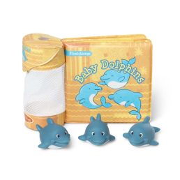   Melissa&Doug- fürdőjáték vízálló könyv bébi delfinek