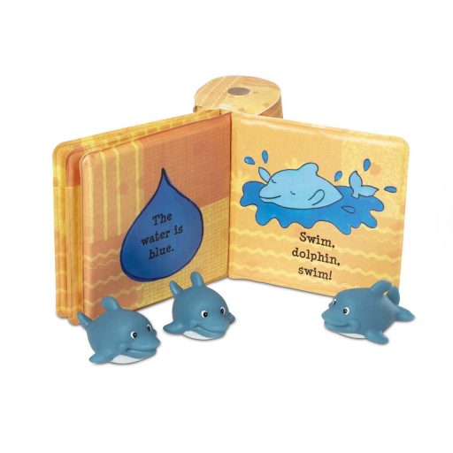 Melissa&Doug- fürdőjáték vízálló könyv bébi delfinek