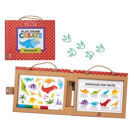 Melissa&Doug- kreatív játék letörölhető rajz és mágneses játékkészlet-dínók