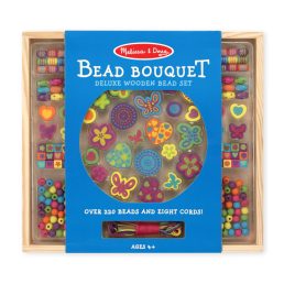  Melissa&Doug- kreatív játék fa gyöngy szett-élénk színek