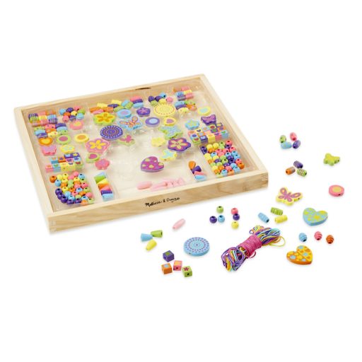 Melissa&Doug- kreatív játék fa gyöngy szett-élénk színek