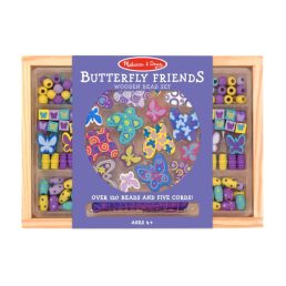 Melissa & Doug Kreatív játék, Fa gyöngy szett, pillangó