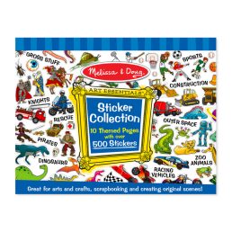   Melissa&Doug- kreatív játék matricagyűjtő füzet matricával dinó járművek
