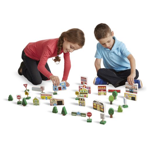 Melissa&Doug-fajáték városépítő készlet