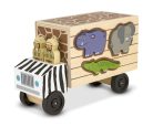 Melissa & Doug Fa készségfejlesztő játék- formaillesztő- szafari állatai