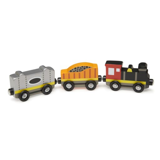 Melissa&Doug- fa vonatok és sínek vonatszerelvények