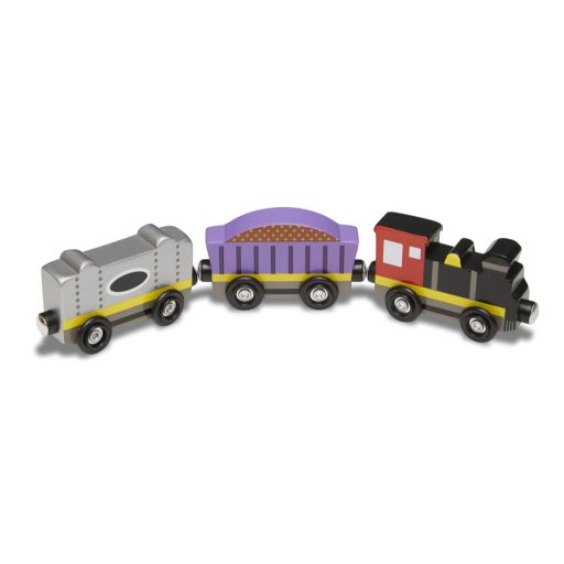 Melissa&Doug- fa vonatok és sínek vonatszerelvények