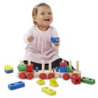 Melissa & Doug Fa készségfejlesztő játék, Építs vonatot