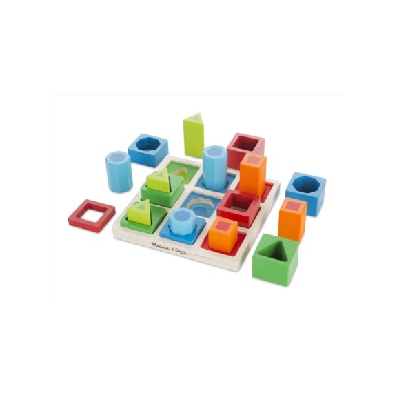 Melissa & Doug 3D geometriai formakereső és formaegyeztető fa készségfejlesztő játék