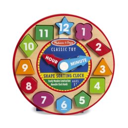   Melissa & Doug Fa készségfejlesztő játék- Formaillesztő óra