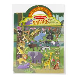   Melissa&Doug- kreatív játék pufi matrica készlet-szavanna vadállatai