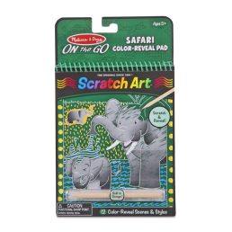 Melissa&Doug- kreatív játék- képkarc füzet- elefánt