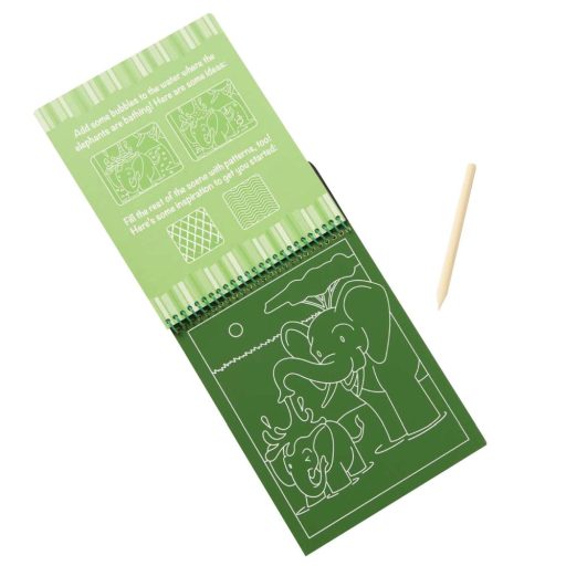 Melissa&Doug- kreatív játék- képkarc füzet- elefánt