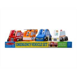 Melissa & Doug Fa jármű készlet- Vészhelyzet járművei