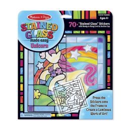   Melissa & Doug Kreatív játék, Ólomüveg képkészítő készlet- unikornis
