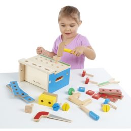 Melissa&Doug- fa készségfejlesztő játék barkácsasztal
