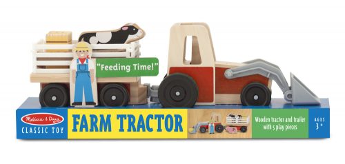 melissa&doug   fa jármű, traktor kiegésztőkkel