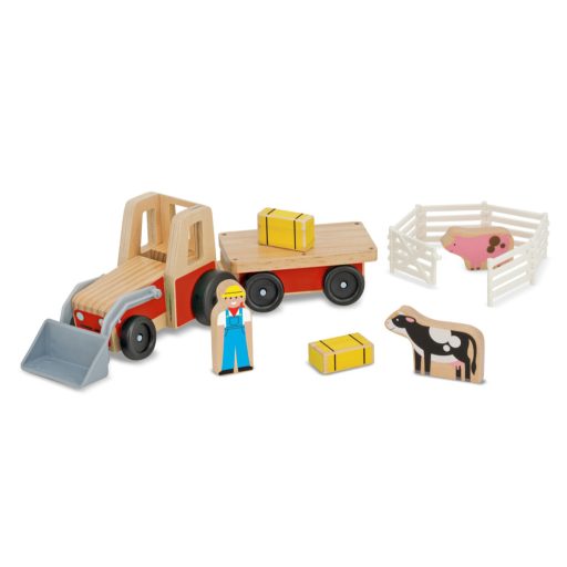 Melissa&Doug- fa jármű traktor kiegésztőkkel