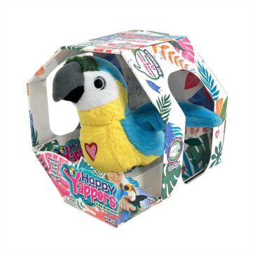  Happy Yappers interaktív plüss - kék arapapagáj