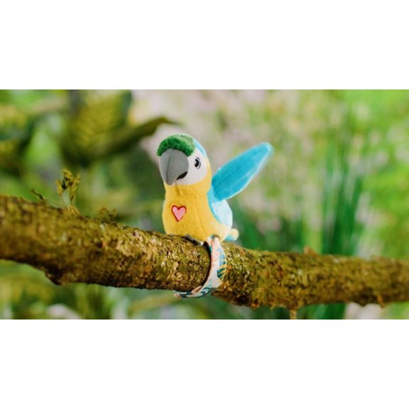  Happy Yappers interaktív plüss - kék arapapagáj