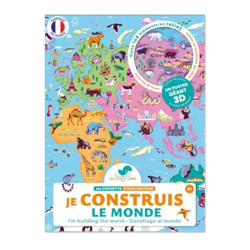 Világtérkép poszter matricákkal Auzou