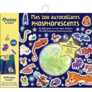 Sötétben világító matricacsomag 200 db-os Auzou