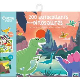   Újrahasználható matricázó készlet, Dinoszauruszok Auzou